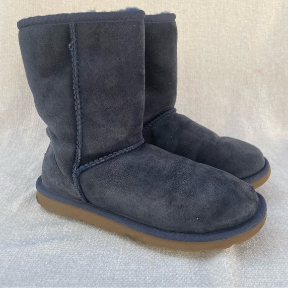 UGG Other - Ugg classic suede winter boots navy blue size 5 kids